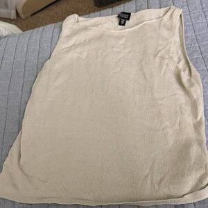 Eileen Fisher Ivory Knit Tank Top